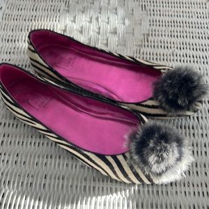 Taryn Rose Zebra calf-hair flats